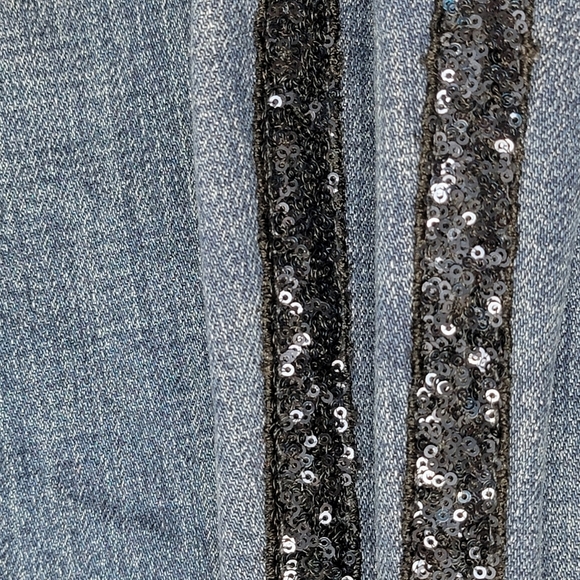 Talbots Women's High Waist Straight Leg Ankle Sequin Side Stripe Jean  Sz 16 NEW - Picture 11 of 16